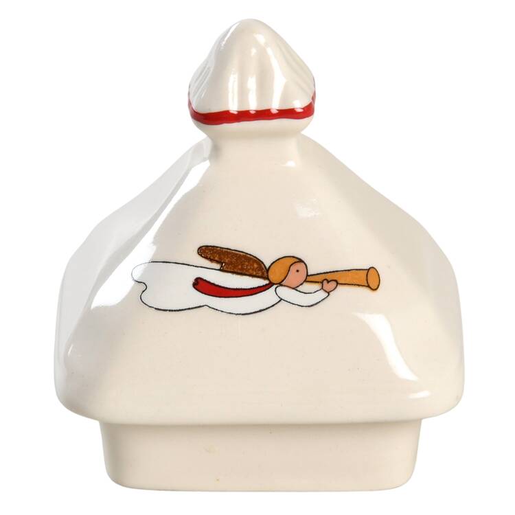 Christmas Village Lid for Sugar Bowl