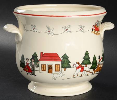 Christmas Village 6" Cachepot