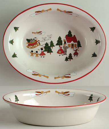 Christmas Village 9" Oval Baker