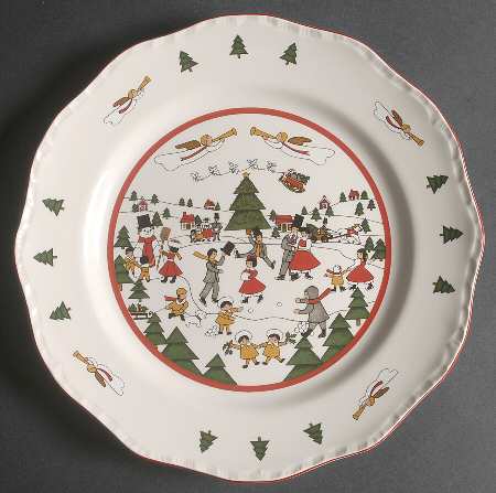 Christmas Village Accent Dinner Plate