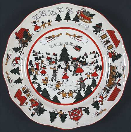 Christmas Village Accent Dinner Plate