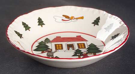 Christmas Village Fruit/Dessert (Sauce) Bowl