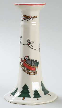 Christmas Village 6" Candlestick
