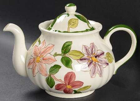 Clematis Teapot & Lid