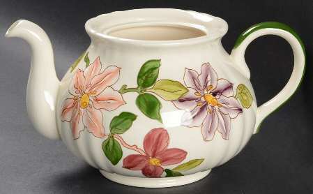 Clematis Teapot No Lid