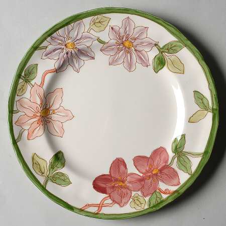 Clematis Luncheon Plate