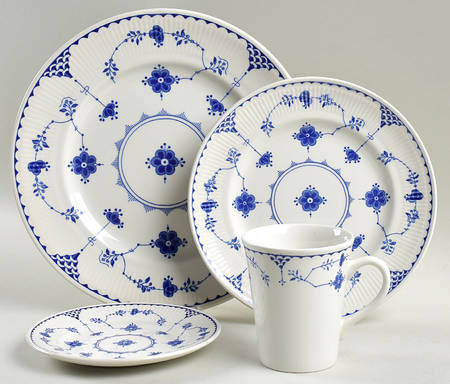 Denmark Blue 4 Piece Place Setting