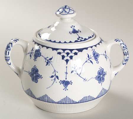 Denmark Blue Sugar Bowl & Lid