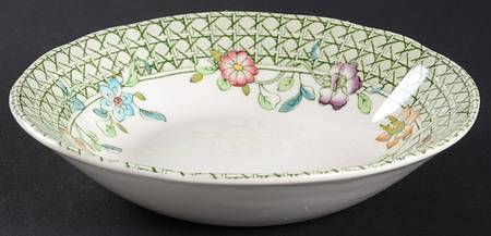 English Country Garden Green Mltclr Fruit/Dessert (Sauce) Bowl