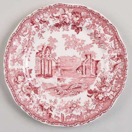 Fountains Red Dessert/Pie Plate