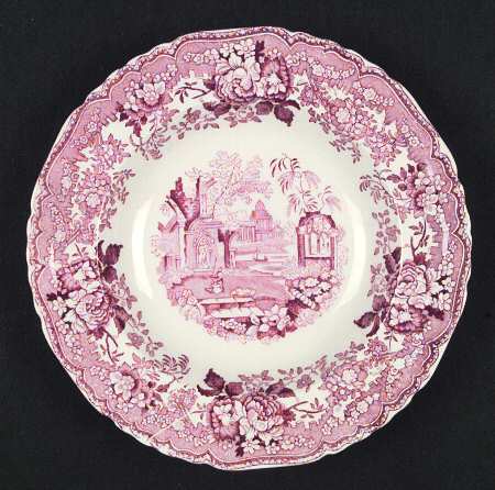 Fountains Red Rim Soup Bowl