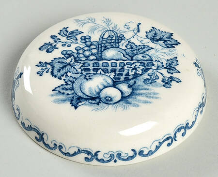 Fruit Basket Blue Lid for Small Ginger Jar