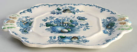 Fruit Basket Blue Multicolor Underplate for Sauce Boat