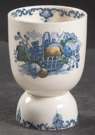 Fruit Basket Blue Multicolor Double Egg Cup