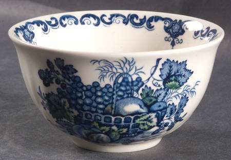 Fruit Basket Blue Multicolor Custard Cup