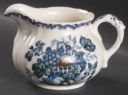 Fruit Basket Blue Multicolor Creamer