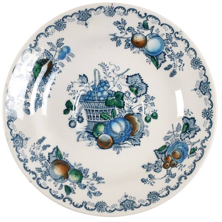 Fruit Basket Blue Multicolor Saucer for Jumbo Cup