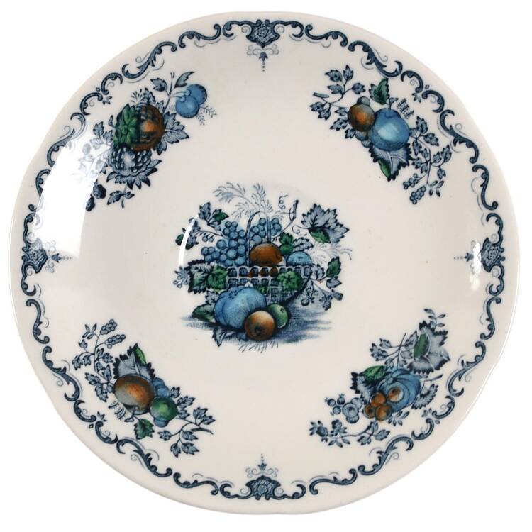 Fruit Basket Blue Multicolor Saucer