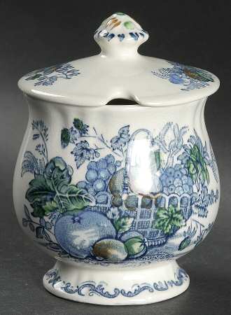 Fruit Basket Blue Multicolor Jam/Jelly & Lid