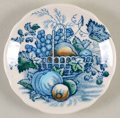 Fruit Basket Blue Multicolor Butter Pat