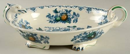 Fruit Basket Blue Multicolor Dragon Dish