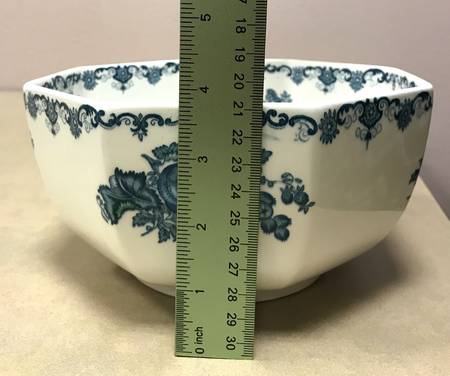 Fruit Basket Blue Multicolor 7" Octagonal Vegetable Bowl