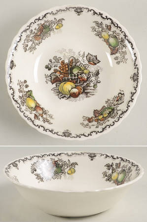 Fruit Basket Brown Multicolor Coupe Soup Bowl