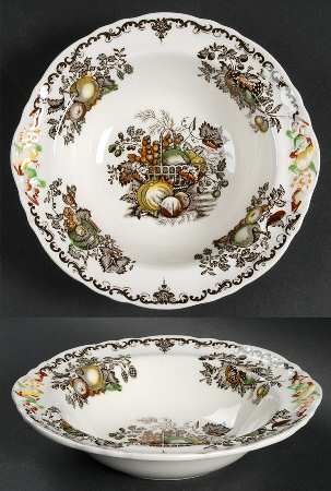 Fruit Basket Brown Multicolor Lugged Cereal Bowl