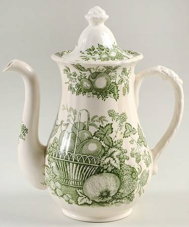 Fruit Basket Green Mini Teapot & Lid