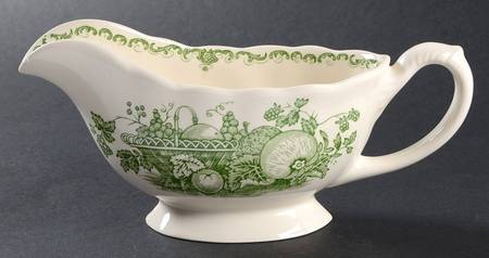 Fruit Basket Green Gravy Boat
