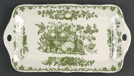 Fruit Basket Green Large Sandwich Tray