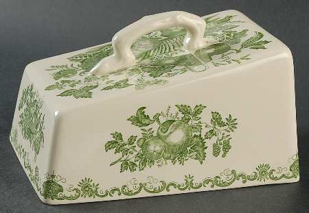 Fruit Basket Green Cheese Dish Lid, Lid Only (Wedge)