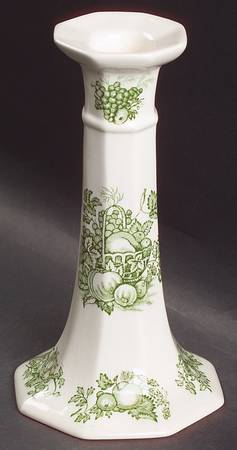 Fruit Basket Green 6" Candlestick