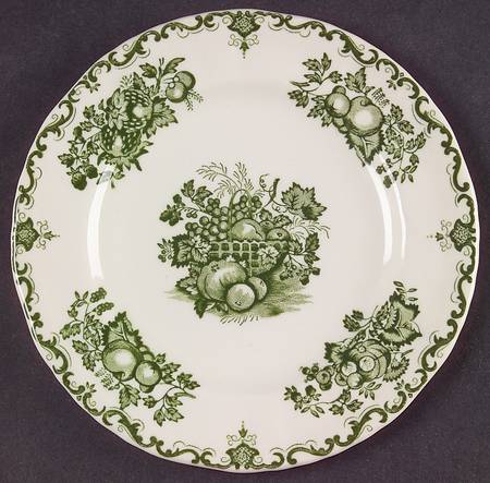 Fruit Basket Green Small Bread & Butter Plate