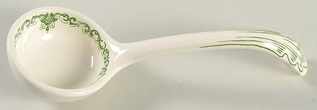 Fruit Basket Green Solid Piece Sauce Ladle