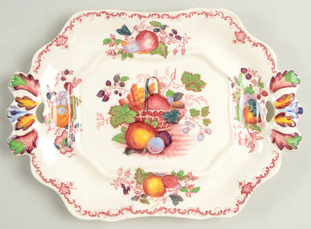 Fruit Basket Red Multicolor Underplate for Sauce Boat