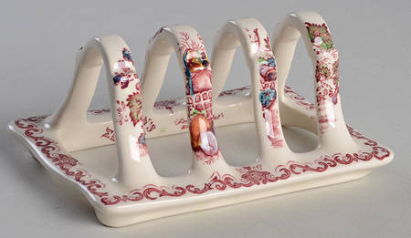 Fruit Basket Red Multicolor Toast Server