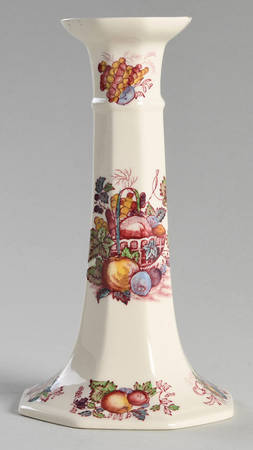 Fruit Basket Red Multicolor 6" Candlestick
