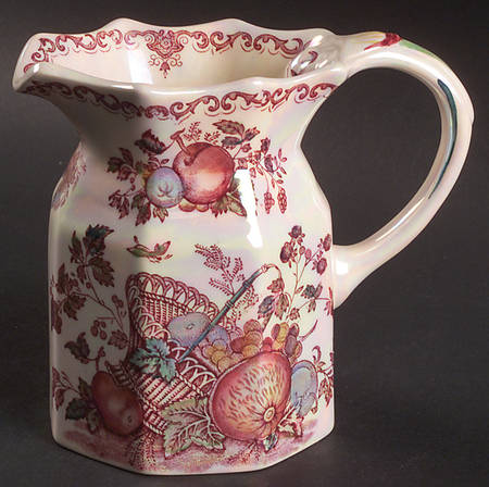 Fruit Basket Red Multicolor 12 Oz Fenton Jug