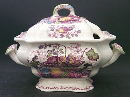 Fruit Basket Red Multicolor Small Bedford Tureen & Lid
