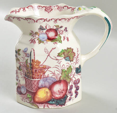 Fruit Basket Red Multicolor 22 Oz Fenton Jug