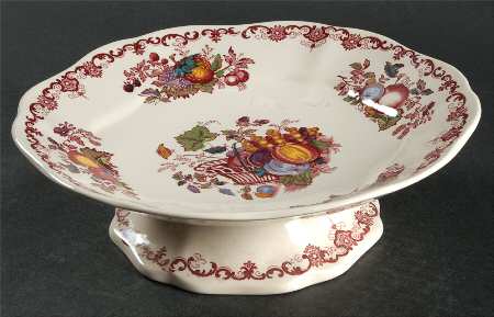 Fruit Basket Red Multicolor Round Compote (Height X Width)