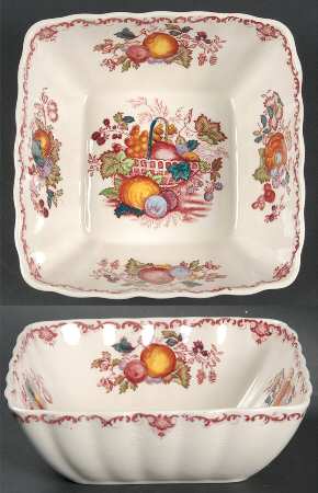 Fruit Basket Red Multicolor 6" Sweet Dish Lorne