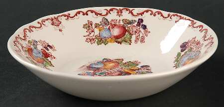 Fruit Basket Red Multicolor Fruit/Dessert (Sauce) Bowl