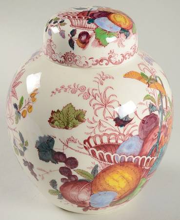 Fruit Basket Red Multicolor Medium Prunus Jar & Lid