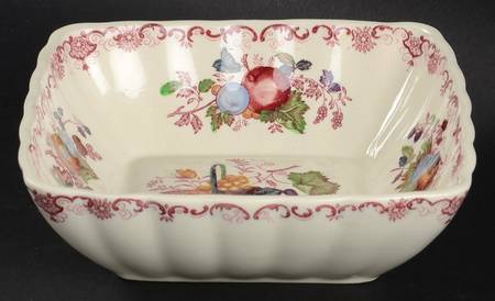 Fruit Basket Red Multicolor 6" Square Sweet Meat