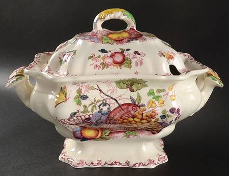Fruit Basket Red Multicolor Large Bedford Tureen & Lid