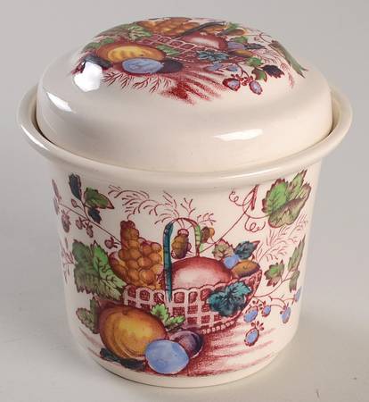 Fruit Basket Red Multicolor Drip Jar & Lid (No Strainer)