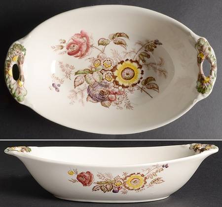 Friarswood 10" Handled Oval Vegetable Bowl