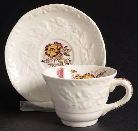 Friarswood Footed Demitasse Cup & Saucer Set